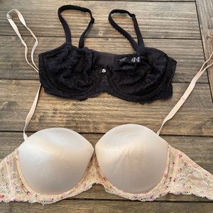 Two Victoria Secret bras